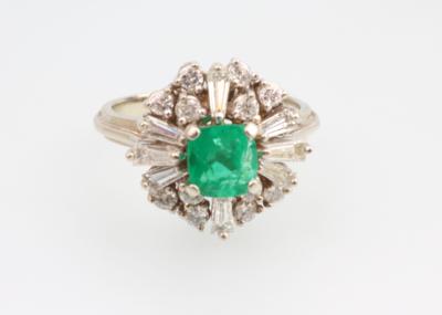 Diamant Smaragd Ring - Schmuck und Uhren