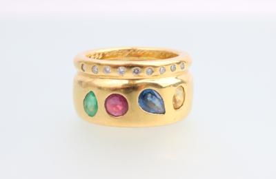 Brillant Farbstein Ring - Jewellery and watches