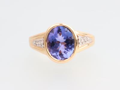 Brillant Tansanit Ring - Schmuck und Uhren