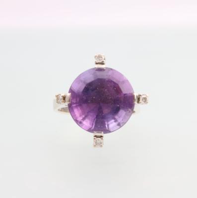 Amethyst Brillant Ring - Schmuck und Uhren