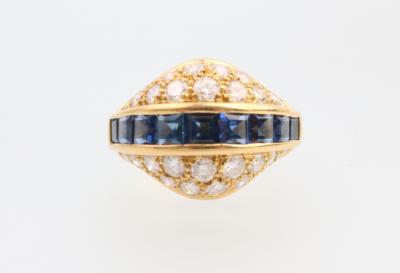 Brillant Saphir Ring - Klenoty a Hodinky