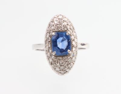Diamant Saphir Ring - Vánoční aukce "Náramkové a kapesní hodinky