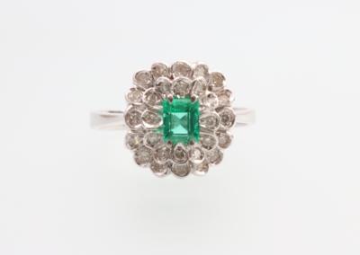 Diamant Smaragd Ring - Asta di Natale "Orologi da polso e da tasca