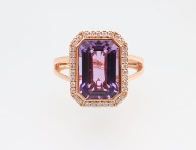 Amethyst Brillant Ring - Klenoty a Hodinky