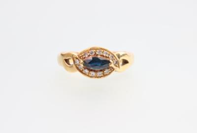 Saphir Diamant Ring - Jewellery and watches
