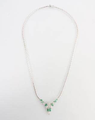 Smaragd Diamant Collier - Klenoty a Hodinky