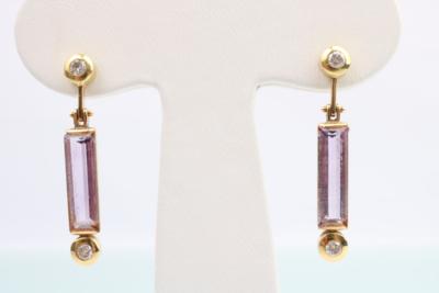 Brillant Amethyst Ohrgehänge - Schmuck und Uhren