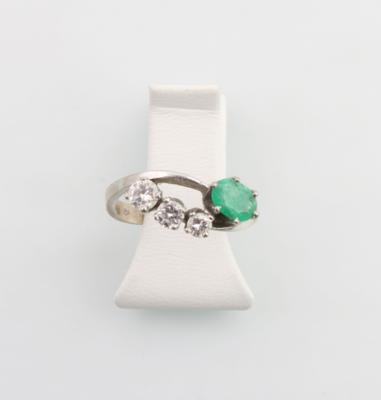 Brillant Smaragd Ring - Schmuck und Uhren