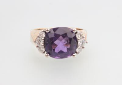 Brillant Amethyst Ring - Schmuck und Uhren