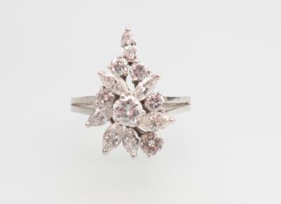 Brillant Diamantring zus. ca. 1,60 ct - Jewellery and watches