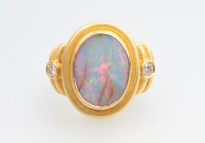 Opal Brillant Ring - Klenoty a Hodinky