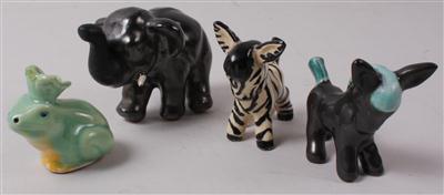 4 kleine Tierfiguren - Antiques, art and jewellery