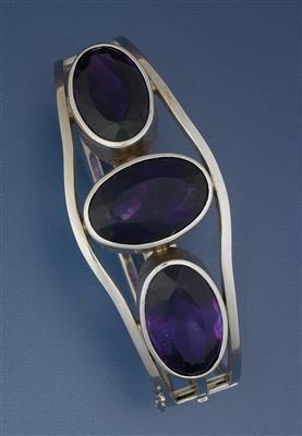 Amethyst-Armspange - Arte, antiquariato e gioielli