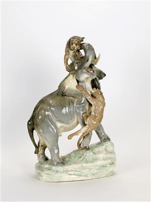 Tierfigur "Ungleicher Kampf" - Antiques, art and jewellery