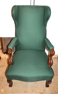 Ohrenfauteuil um 1860/70 - Online Auktion Kunst, Antiquitäten und Schmuck