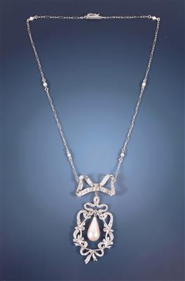 Diamantcollier zus. ca. 1,30 ct - Umění, starožitnosti, šperky