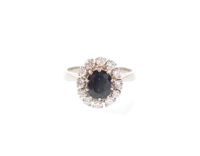 Saphir Brillant Ring zus. ca.2,05 ct - Arte, antiquariato e gioielli