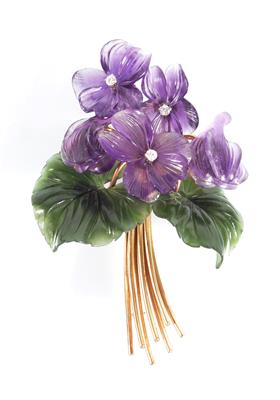 Brillantblütenbrosche - Arte, antiquariato e gioielli