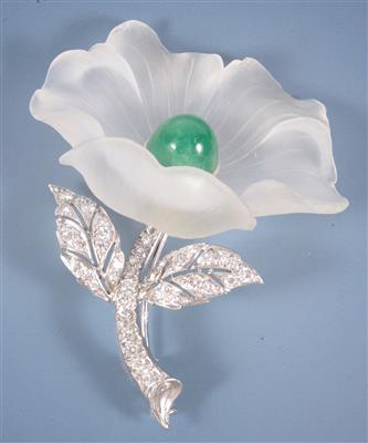 Brillantbrosche zus. ca. 1,20 ct - Kunst, Antiquitäten und Schmuck