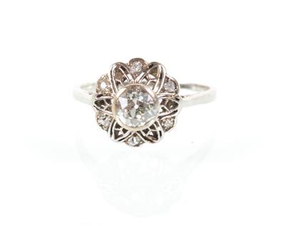 Brillant Diamant Ring zus. ca.0,55 ct - Antiques, art and jewellery