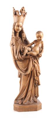 Madonna mit Kind in gotischem Stil gearbeitet - Arte, antiquariato e gioielli