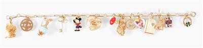 Bettelarmkette mit 14 Anhänger - Antiques, art and jewellery