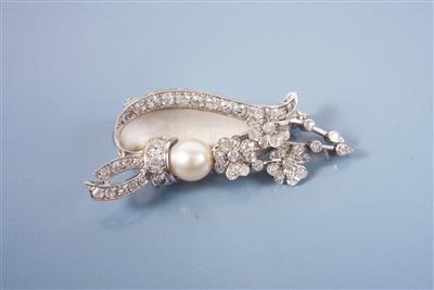 Brillant/Diamantbrosche - Antiques, art and jewellery