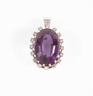 Diamant/Amethystanhänger - Kunst, Antiquitäten und Schmuck