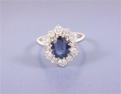Brillant/Saphir-Ring - Arte, antiquariato e gioielli