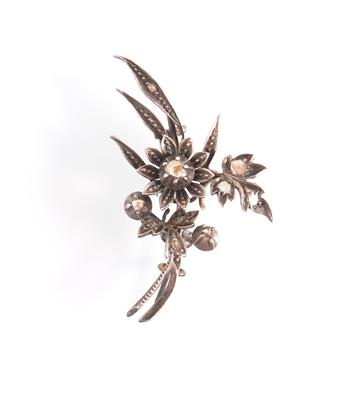 Diamantblütenbrosche - Antiques, art and jewellery