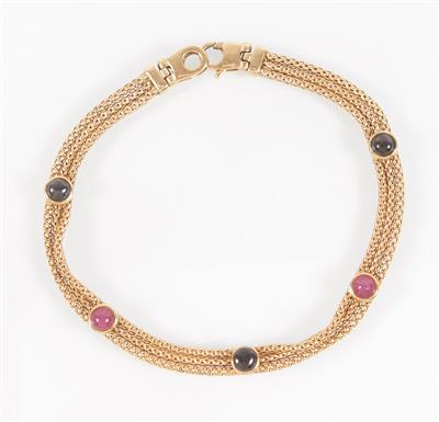 Rubin/Saphir-Armkette - Antiques, art and jewellery