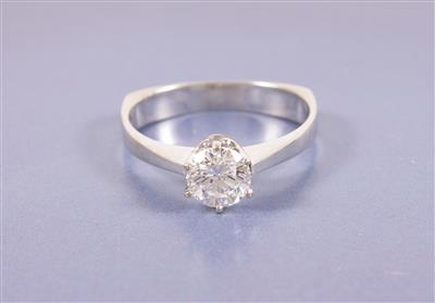 Brillant Solitär Damenring ca 0,70 ct - Umění, starožitnosti, šperky