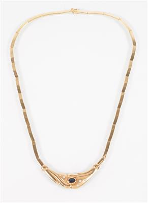 Brillant/Saphir Collier - Arte, antiquariato e gioielli