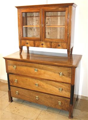 Biedermeier Aufsatzkommode um 1830 - Kunst und Antiquitäten bis 500,-