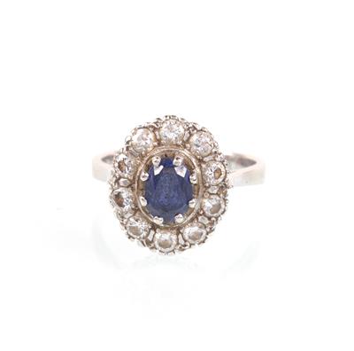 Brillant-Safir Damen Ring - Art and antiques