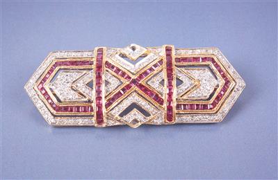 Brillant/Diamant/Rubin Brosche - Arte e antiquariato