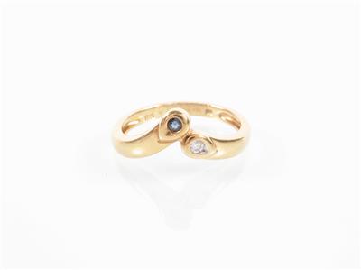 Brillant/Saphir-Ring - Klenoty