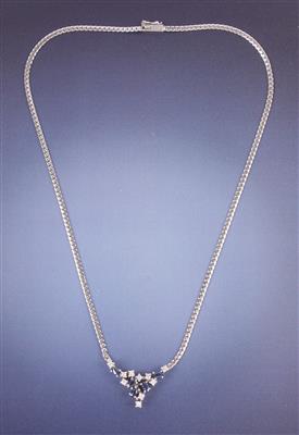 Brillant Saphircollier - Schmuck Auktion Schwerpunkt Farbsteine