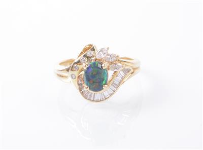 Brillant/Diamant/Opal Ring - Schmuck