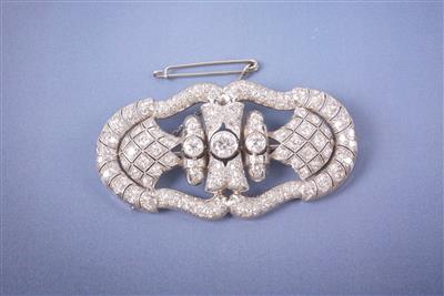 Brillant/Diamantbrosche zus. ca. 4,40 ct - Schmuck, Kunst & Antiquitäten