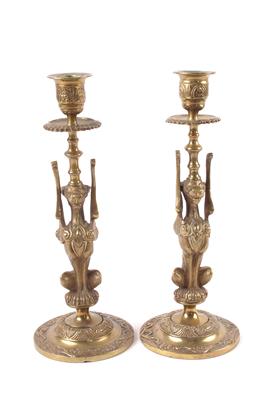 Paar Kerzenständer in klassizistischem Charakter - Jewellery, antiques and art