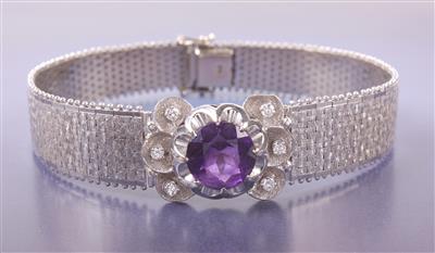 Brillant/Amethyst Armkette - Klenoty, umění a starožitnosti