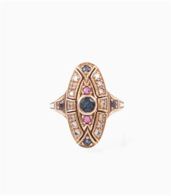 Brillant/Saphir/Rubinring - Jewellery, antiques and art