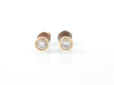 Brillant-Ohrstecker, 2 Brillanten zusammen ca. 0,50 ct - Schmuck Kunst Antiquitäten