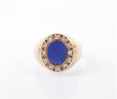 Brillant/Lapislazuli- Herrenring - Jewellery, Works of Art and art