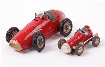 2 Rennwagen"Grand Prix-Racer Nr.1070, Micro Racer Nr.1042" - Jewellery, Works of Art and art