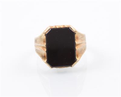 Onyx-Herrenring - Jewellery, Works of Art and art