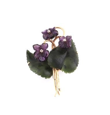 Kristallblütenbrosche "Veilchen" - Jewellery