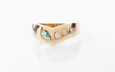 Brillant/Smaragddamenring - Jewellery, Works of Art and art