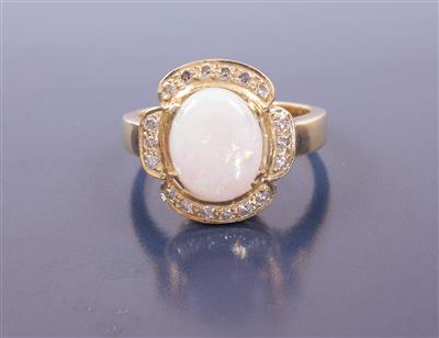 Brillant/Opal-Damenring - Watches and jewellery